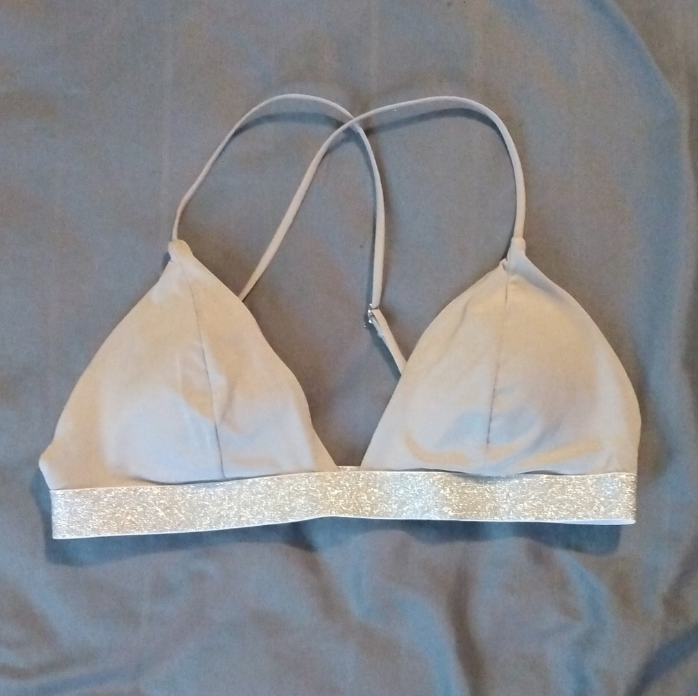HM silver bra top